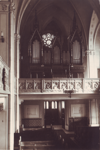 Původní interiér kostela - 1959
